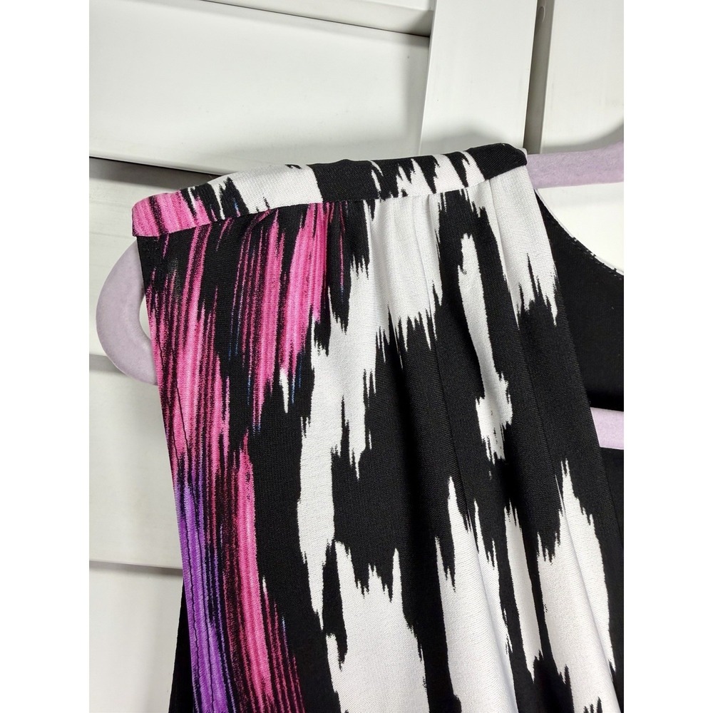 Chico's Multicolor Sleeveless Ruched Pullover Stretch Maxi Dress Women's Size XL - Picture 4 of 8